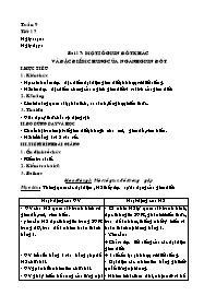 Giáo án môn Sinh học lớp 7 năm 2009 - Tiết 17