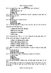 6 Đề kiểm tra Văn học trung đại