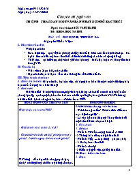 Chuyên đề Ngữ văn: Phương pháp dạy một văn bản nhật dụng ở bậc THCS - Tiết 45: Ôn dịch, thuốc lá -Nguyễn Khắc Viện