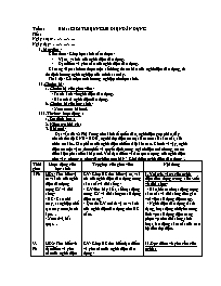 Giáo án Công nghệ 9 - Bài 1 & 2