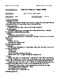 Giáo án Hoạt động ngoài giờ 9 - Chủ điểm tháng 10: Chăm ngoan học giỏi - Hoạt động 3: Em là nhà khoa học