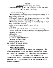 Giáo án Hoạt động ngoài giờ lên lớp khối 6