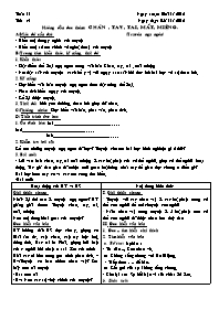 Giáo án Ngữ văn 6 - Tuần 11 - Tiết 41 đến 44