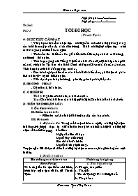 Giáo án Ngữ văn 8 kì 1 - Giáo viên Trần Thị Xuân