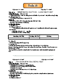 Giáo án Ngữ văn 8 - Tuần 18 - Trường THCS TT 