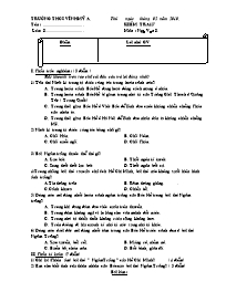 Kiểm tra 15’ môn Ngữ văn 8 - Trường THCS Vĩnh Mỹ A