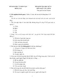 Đề kiểm tra học kỳ 2 môn Ngữ văn, lớp 8 (Đề 1)