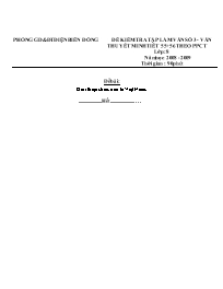 Đề kiểm tra Tập làm văn số 3 - Văn thuyết minh tiết 55+ 56 theo PPCT lớp: 8 - Đề 2