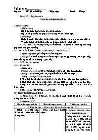 Giáo án Ngữ văn 8 - Kì II - Tiết 137: Tập làm