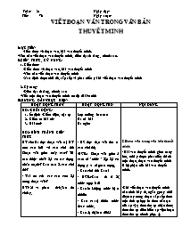 Giáo án Ngữ văn 8 - Tuần 21 - Trường THCS Long Hòa