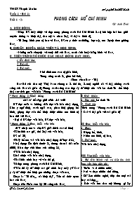 Giáo án Ngữ văn 9 kì 1 - THCS Thạnh Xuân