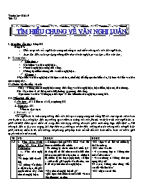 Giáo án Ngữ văn lớp 7 tiết 75: Tìm hiểu chung về văn nghị luận