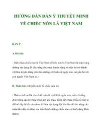 Hướng dẫn dàn ý thuyết minh về chiếc nón lá Việt Nam